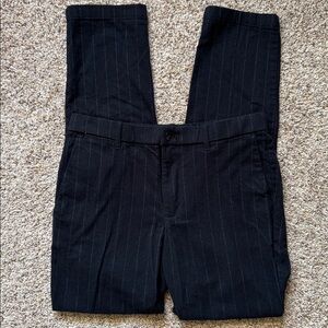 Mango Men's Black Pinstripe Slim Dress Pants